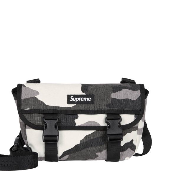 Supreme Mini Messenger Bag in Snow Camo SS25 Water resistant Cordura® cotton